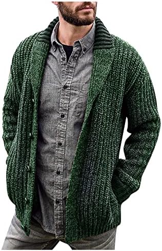 PXLOCO kardigans Jesenski džemperi džemperi za muškarce kardiganske dukseve s patentnim zatvaračem dugih rukava.