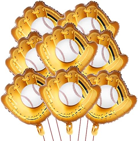 Prasacco 8 komada softball rukavica baloni za dekoraciju zabave, 20 -inča rukavica balona baseball baloni baloni zraka na napuhavanje