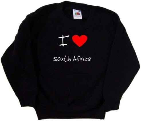 Volim srce Južna Afrika Crna djeca dukserica