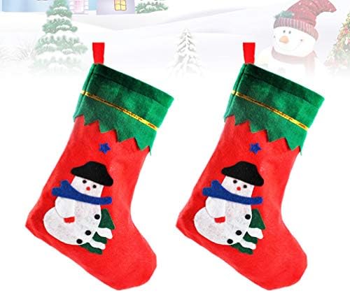 Pretyzoom 2pcs božićne čarape božićni kamin viseće čarape snjegović Djed Mraz kući ukras