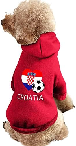 Ljubav Hrvatska nogometni nogomet Personalizirane kapuljače za kućne ljubimce meka ugodna pseća odjeća prozračne džempere za kućne
