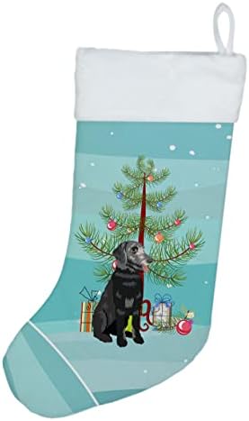 Caroline blaga wdk3151cs schnauzer crno -tan božićna božićna čarapa, kamin viseće čarape božićna sezona dekor dekor obiteljski odmor,