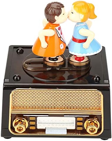 Sutinna Music Box Retro Radio oblik Music Box Lovely Dolls Storage Box s ABS+glazbenim pokretom za vjenčanje i Valentinovo