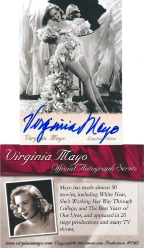 Ograničeno izdanje Virginia Mayo Autographed Card