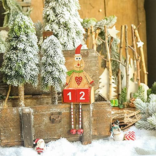 Božićno odbrojavanje Santa Adventski kalendar Božićni ukrasi drvena seoska kuća rustikalni znak Božićna zabava svečani dekor za dom