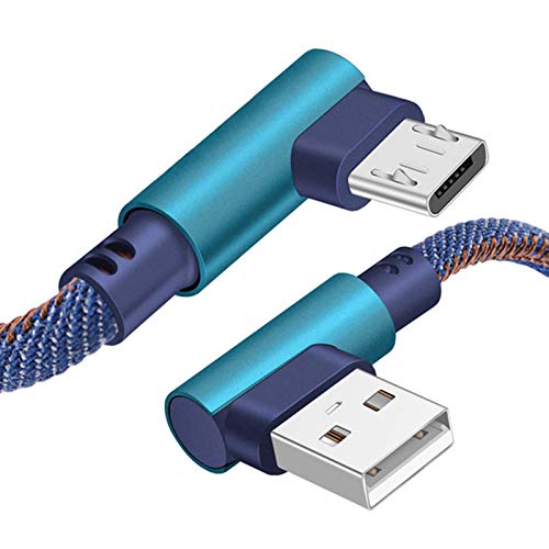 Micro USB Android kabel, ksun.y desni kutni kabel za brzo punjenje 90 stupnjeva Micro USB 2.0 Priključak Braid kompatibilan sa Samsung