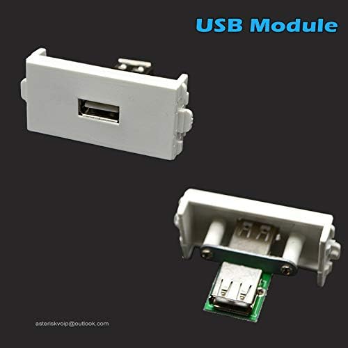 Poklopac zidne ploče s USB+zvučnikom+LC moduli priključci utikač/jack White Wall nosač prednja ploča