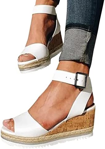 Ženske klinaste sandale platforma espadrille cross remen Slingback Open Toe Summer High Weel Shoes Chistendals sandals-cx0505-2