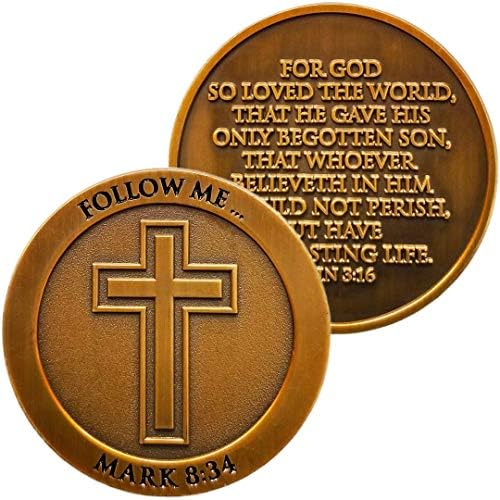 Ivan 3:16 Kovanica, skupno pakiranje 3, za Boga je toliko volio svjetski biblijski stihovi Coin, pamćenja, propusni priručnik za proučavanje