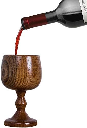 5 oz. ručno izrađena drvena čaša za vino od marmelade, šalica za piće