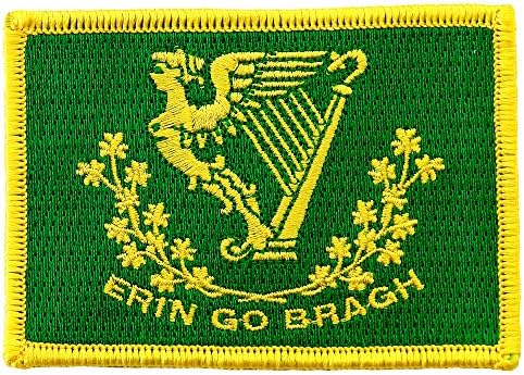 Erin Go Bragh zastava Izvezena flaster irski željezo na Irskoj Clover Shamrock amblem