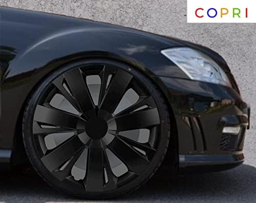 Copri set od 4 kotača 15-inčni crni hubcap Snap-on odgovara renaultu