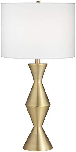 360 stupnjeva osvjetljenja, 28 inča visoka moderna Glamurozna luksuzna stolna svjetiljka od mesinga od zlatnog geometrijskog kutnog
