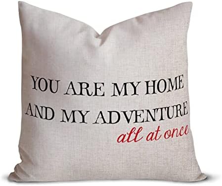 Jednostavan citat Ti si moj dom i moja avantura odjednom 16inx16in jastuci za jastuke bacaju jastuke za kauč zahvalnice