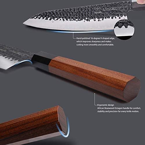 Famcüte 8 -inčni profesionalni japanski kuharski nož i 1000/6000 2 Side Grit Professional Sheing Stone Kitchen Sets za kućnu kuhinju