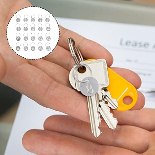 Oznake brojevi 1-20 20 mm krug numerirani identifikacijski mali ključ 20 numerirani privjesci za ključeve zajednička kuća ormarići