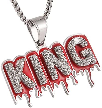 Asalways Hip Hop King CZ privjesak modni reper nakit Rock Iced Out Shiny Nehrđajući čelik za muškarce i žene