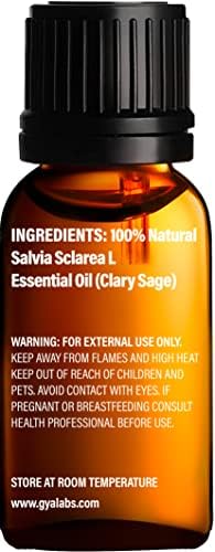 Bay ulje neophodno za ulje za kosu i kadulje za set za kožu - čisto terapeutsko razredno esencijalno ulje - 2x0.34 FL OZ - GYA
