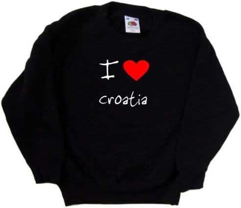 Volim srce Hrvatske crne djece dukserice