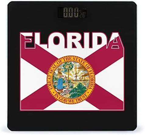 Pametna digitalna vaga sa zastavom države Florida za mjerenje tjelesne težine kućna LCD vaga s pozadinskim osvjetljenjem i preciznim