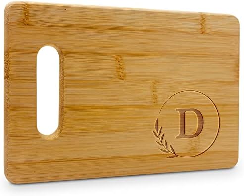Na monogramiranim daskama za rezanje-bambusova daska od 9 12 od A do Z s osobnim graviranjem-velika drvena daska za rezanje po mjeri