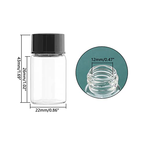 CSFGLASSBOTTLES 24 PACK 7ML Clear Stakleni uzorak bočice s vijčanim laboratorijskim bocama za uzorkovanje tekućine za kemijske kemije