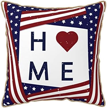 Myshe paket od 2 baršunasta jedinstvena američka zastava ukrasni kvadratni jastuk za jastuk set kauč za spavaće sobe 18 x 18 -inch
