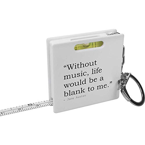Životni citat Jane Austen Keyring Tape Mjera/Alat za razinu duha