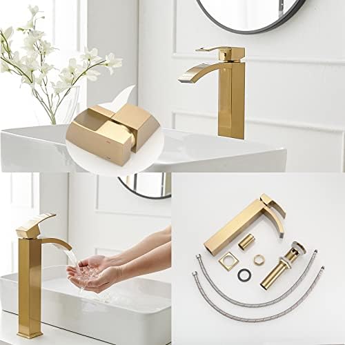 Greenspring brušena zlatna posuda sudoper faceet jednostruka ručka jednostruka rupa kupaonica Faceet Moderni komercijalni sliv za ispraznost