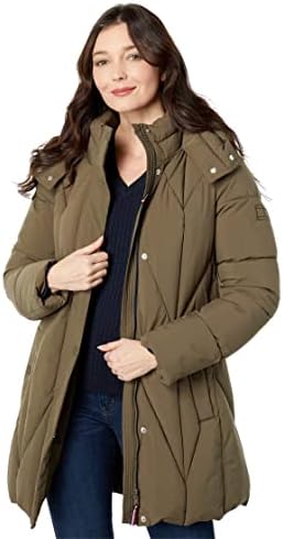 Tommy Hilfiger Žene solidne duge jakne s kapuljačom od kapuljača