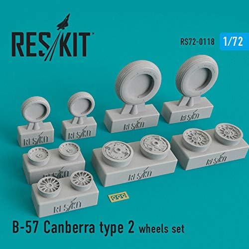 Reskit RS72-0118-1/72-Kotači za smole postavljene za B-57 Canberra tipa 2 Detalj smole
