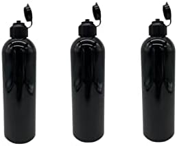 12 oz crne kozmo plastične boce -3 pakiranje praznih spremnika za punjenje boca - esencijalna ulja - kosa - Proizvodi za čišćenje -