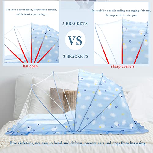 Dječja mreža protiv komaraca dječji prijenosni sklopivi krevetić s mrežom protiv komaraca nadstrešnica za krevetić bez dna dječja mreža