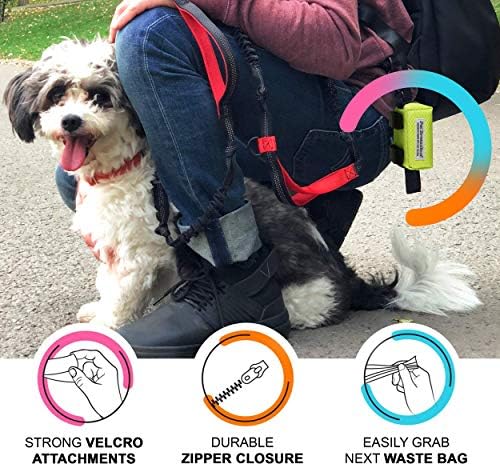 Dvije ruke besplatno dvostruko pseće povodac + dozator vrećice - bez zapletenih povornica za male do srednje pse