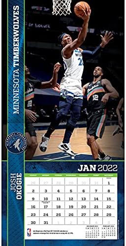 Turner Sports Minnesota Timberwolves 2022 12x12 zidni kalendar tima