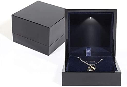 Višenamjenska kutija za pohranu nakita kutija za zaručnički prsten naušnice kutija za nakit s LED svjetlom za kutije velikog kapaciteta