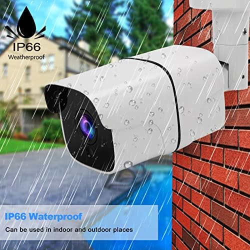 Vanjska sigurnosna kamera, infracrvena noć IP66 Vodootporna jednostavna veza CCTV kamera Široki kut za kućni vrt školski ured