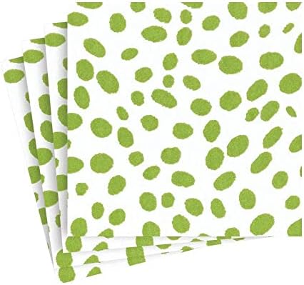 Caspari Spots papir lanene ručak salvete u zelenom, dva pakiranja od 15