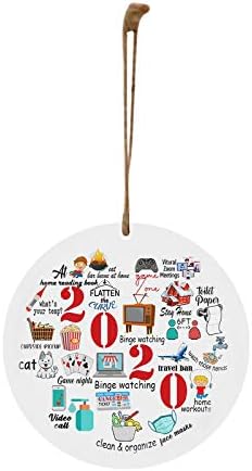 Uključite božićni dekoracija vijenaca 2020 6pc Personalizirani suvenir DIY privjesak drveni modeliranje ukrašavanja kuće dekor božićna