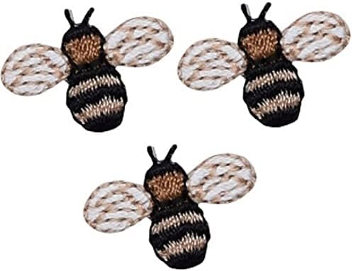 Cool Patchs Originalni dizajn zakrpe Mini Bumblebee Applique Patch - Bee, insekt, značka buba 3/4 Modni crteži
