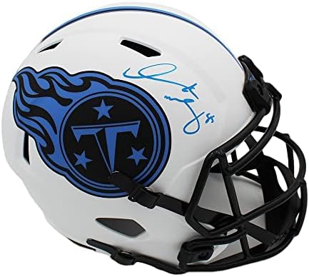 Derrick Mason potpisao je punu veličinu mjesečeve NFL kacige Tennessee Titans Speed - NFL kacige s autogramima