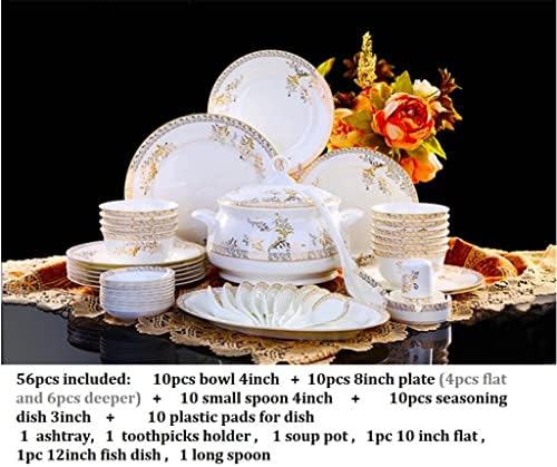 HNKDD jela za jelo za jelo kosti Kina kombinirana ploča za tablice za keramičku večeru