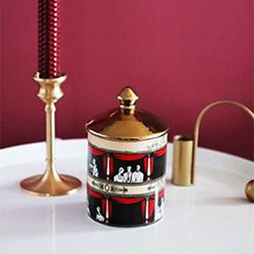 Retro vintage keramička staklenka s poklopcem talijanske operne kuće ukrasni tanjur za desert tanjur držač svijeća boca boca pamučna