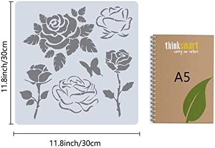 12 912 šablona za cvijeće ruža Predlošci listova leptira latice predlošci za višekratnu upotrebu plastične šablone za crtanje predložak