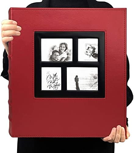 KFJBX Photo Album drži 4x6 400 Fotografije stranice velikog kapaciteta kožna naslovnica Binder vjenčanje obiteljski foto albumi knjiga