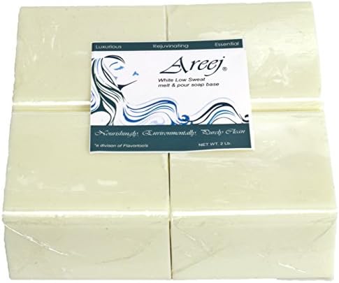 Areej hipo -alergenski biorazgradivi bijeli sapun s niskim znojem napravljen sa čistim prirodnim glicerinom - 2 kilograma