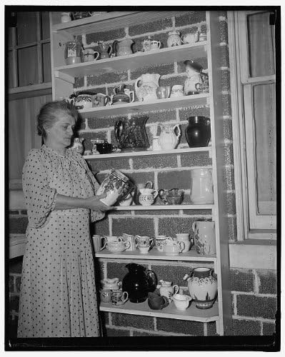 PovijesneFindings Foto: Prikupljanje bacača, hobi, gospođa William B King, Pottery, Arlington, Virginia, VA, 1937