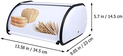 Kutija za kruh za kuhinjsku ploču-metalna posuda za kruh, čvrsta kutija za odlaganje - kompaktna kutija za kruh