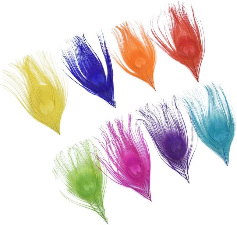 10pcs / lot Dekoracija paunovog perja u boji Izrada nakita za oči 10-15 cm 4-6 pravo paunovo perje dekor za zanatsku zabavu Karneval