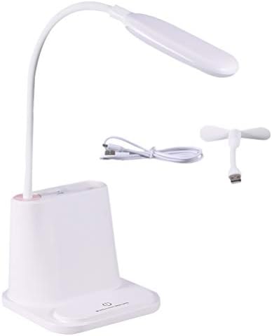 Toyandona bijela LED stolna lampica zatamnjena USB stol za punjenje lampe Touch Upravljanje krevetom noćna ormarića s držačem olovke